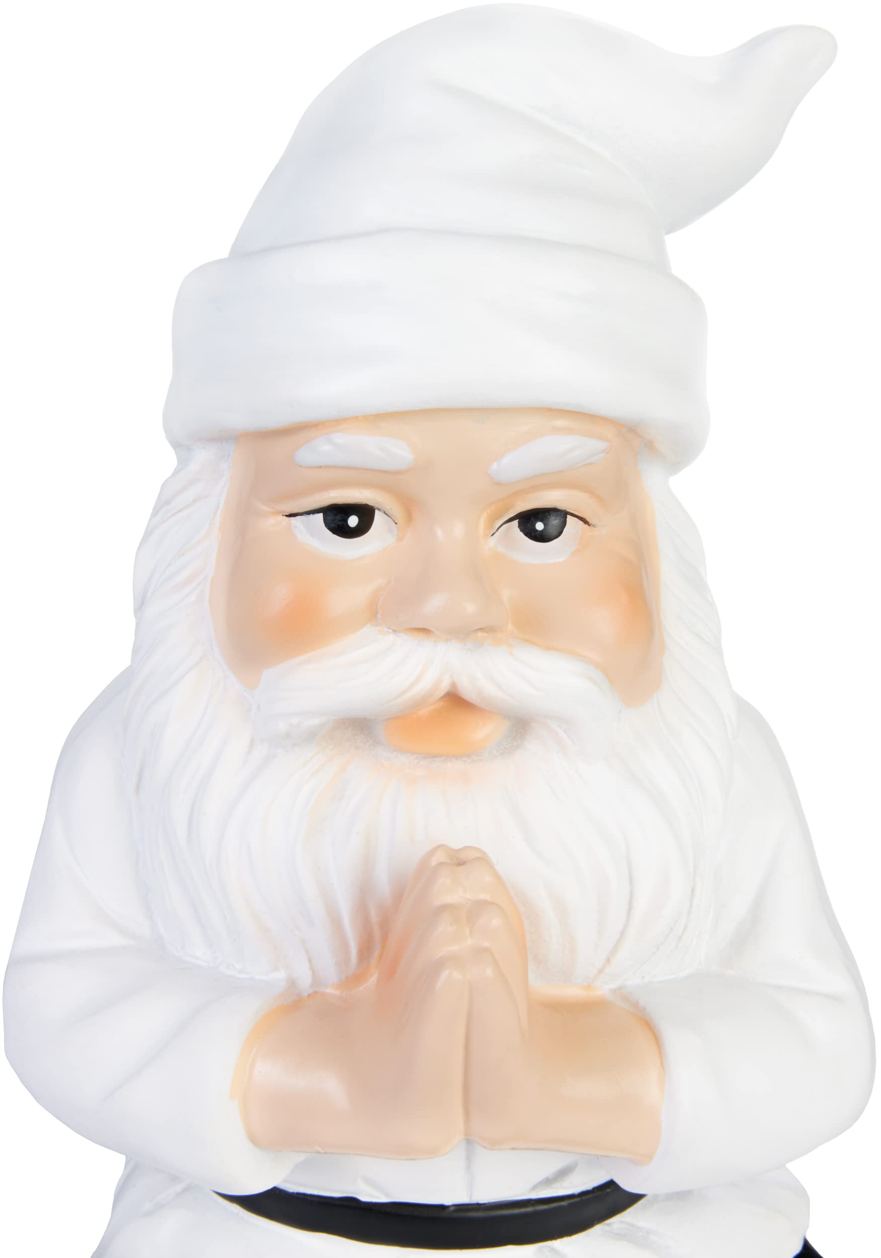 BRUBAKER Garden Yoga Gnome Tree - Gnome with Frog - Garden Sport Figure Vrksasana - Weatherproof Zen Decoration for Garden and Camping - Funny White Outdoor Decoration - 9.5 inches