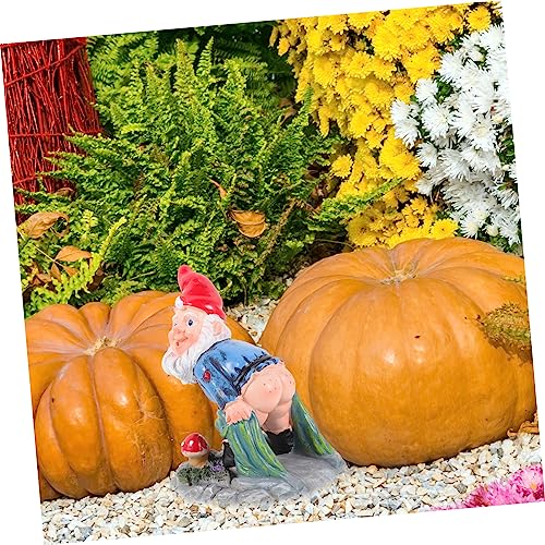 BESPORTBLE Gnome Yard Ornament Funny Elf Statue Gnome Garden for outside for Decor Window Cabinet Desk