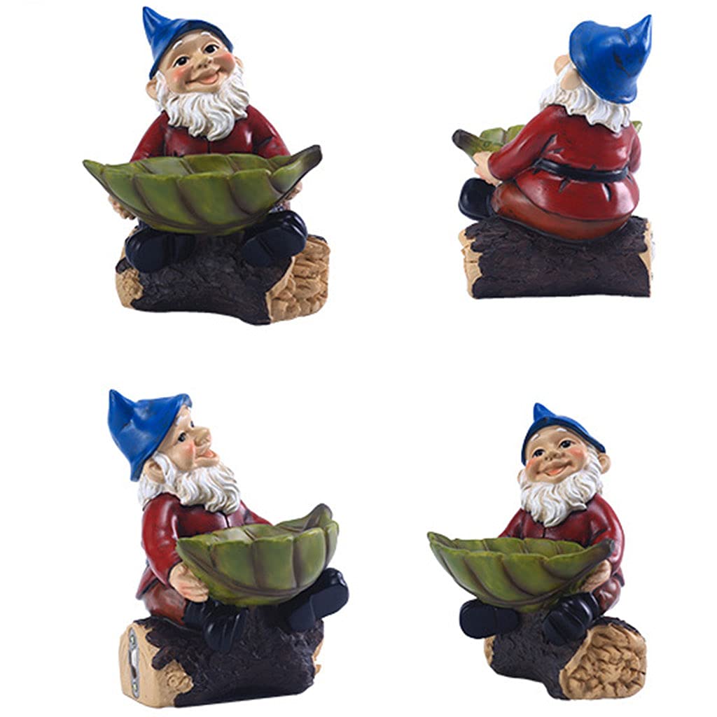 Gnome Birdfeeder Statue Garden Lawn Porch Outdoor Balcony Household Decoration Garden Gnome Statues Outdoor