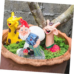 BESPORTBLE Gnome Yard Ornament Funny Elf Statue Gnome Garden for outside for Decor Window Cabinet Desk