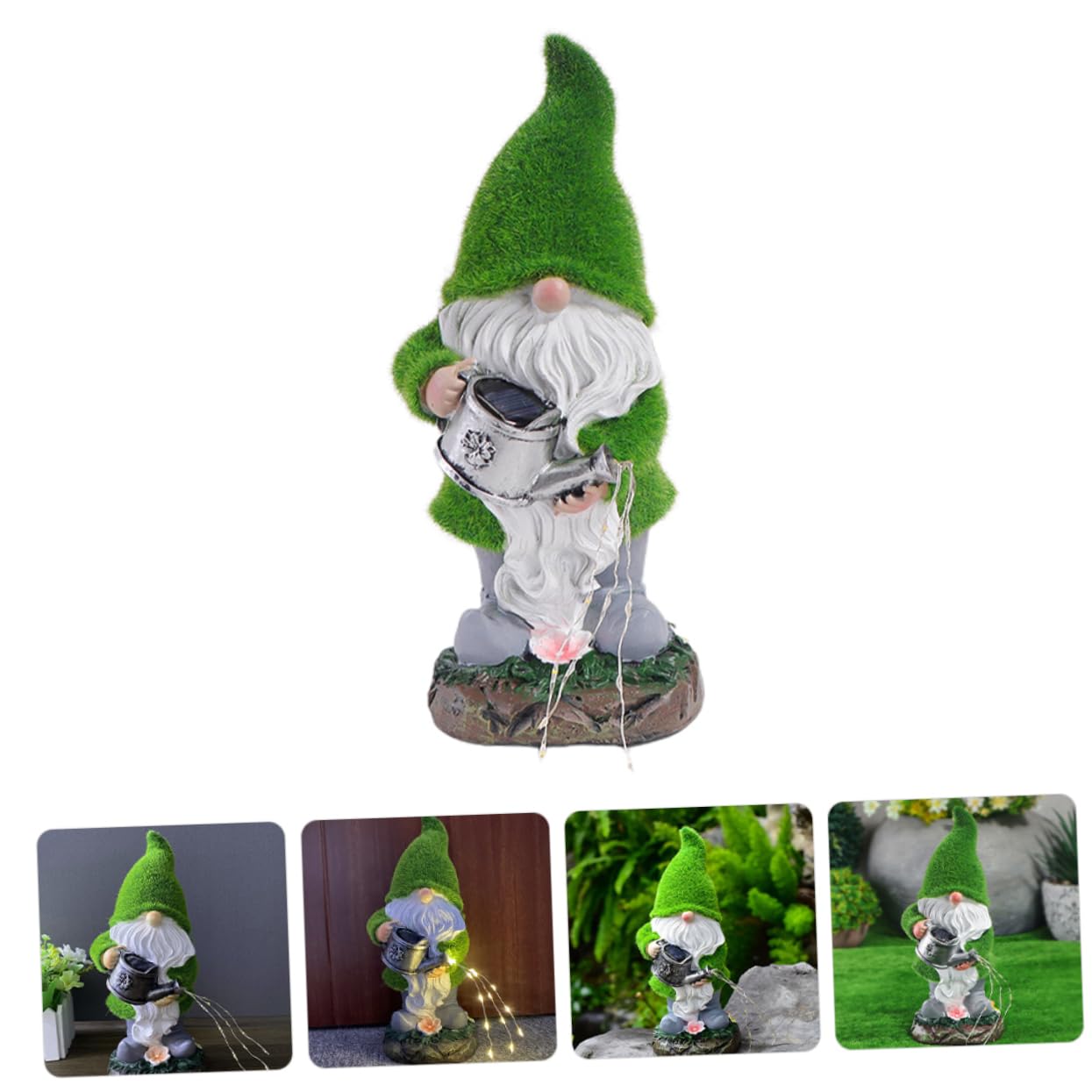 ULTECHNOVO Garden Gnome Solar Lamp Outdoor Lawn Gnome Decoration for Garden Backyard Patio Energy Saving Solar Powered Lighted Statue for Courtyard Lawn Decor
