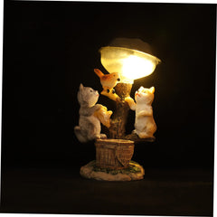 BESPORTBLE Solar Cat Statue Light Resin Outdoor Garden Decor Adorable Animal Sculpture for Lawn and Patio Cozy Illumination for Courtyard Parties and Landscape