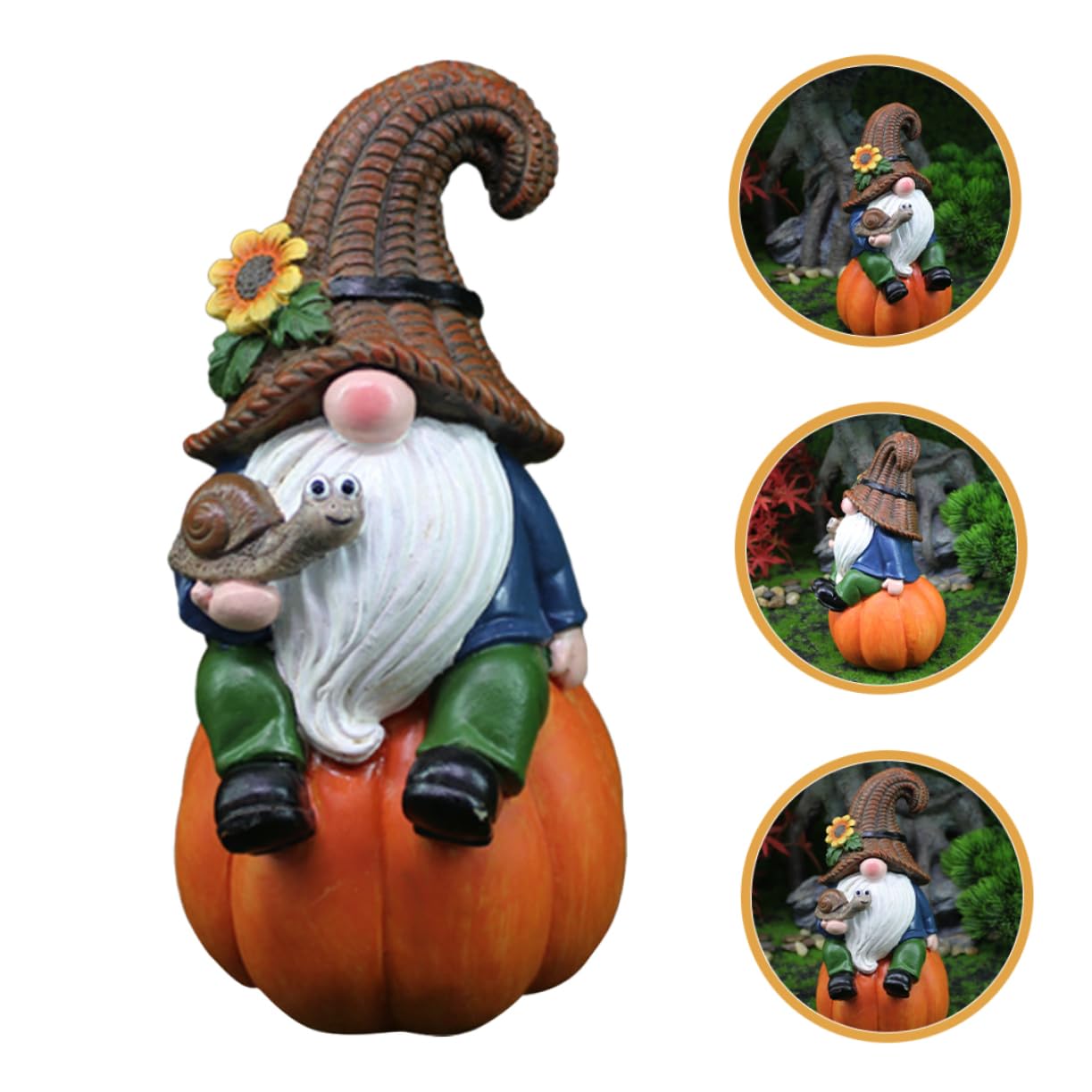 Happyyami Naughty Garden Gnome Statue Adorable Resin Sculpture for Home Patio Decor Unique Festive Ornament for Christmas Holidays Lovely Gnome Garden Decoration