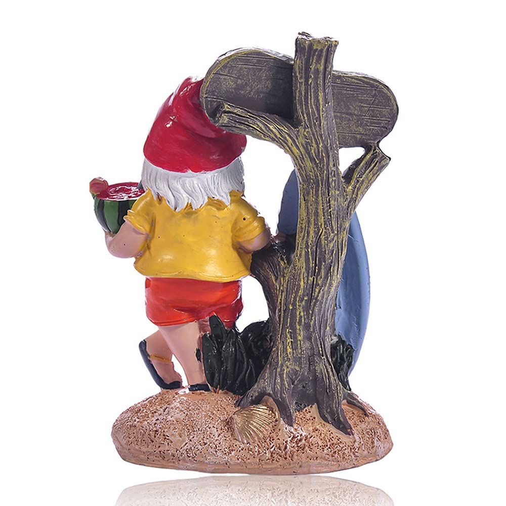 NIYEYE Garden Gnomes for Outdoor Use Funny Cool Surfing Garden GNOME Weatherproof Made of Resin Decorative Figurine