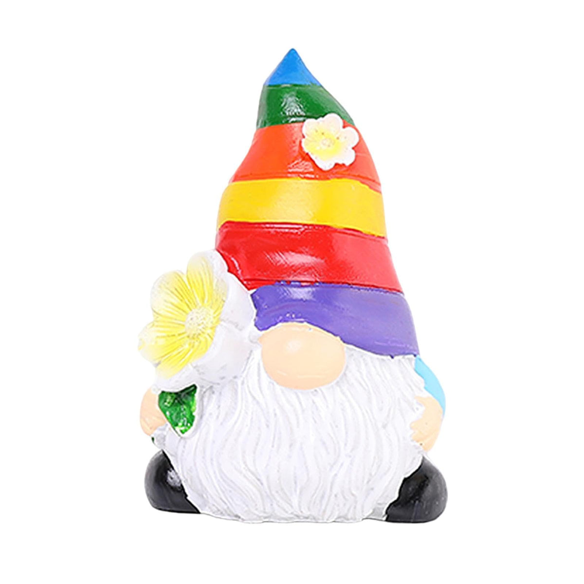 Playful Garden Statues, Fairy Garden Gnome Decoration, Rainbow Gnome Decoration, Outdoor Figurine For Garden, Adorable Gnome Statue, Cheerful Garden Accessory, Miniature Gnome Figurines, Vibrant
