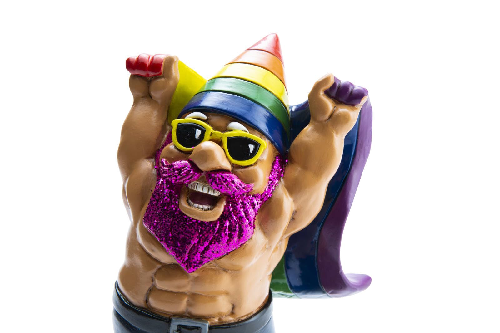BigMouth Inc. Pride Garden Gnome 9 inch - Funny Outdoor Gnomes - Weather-Proof Lawn Gnome, Yard Gnome, Porch Gnome - Novelty Gnome Statue for Garden Gnome Decor - Funny Gag Gift, Cute Garden Gift