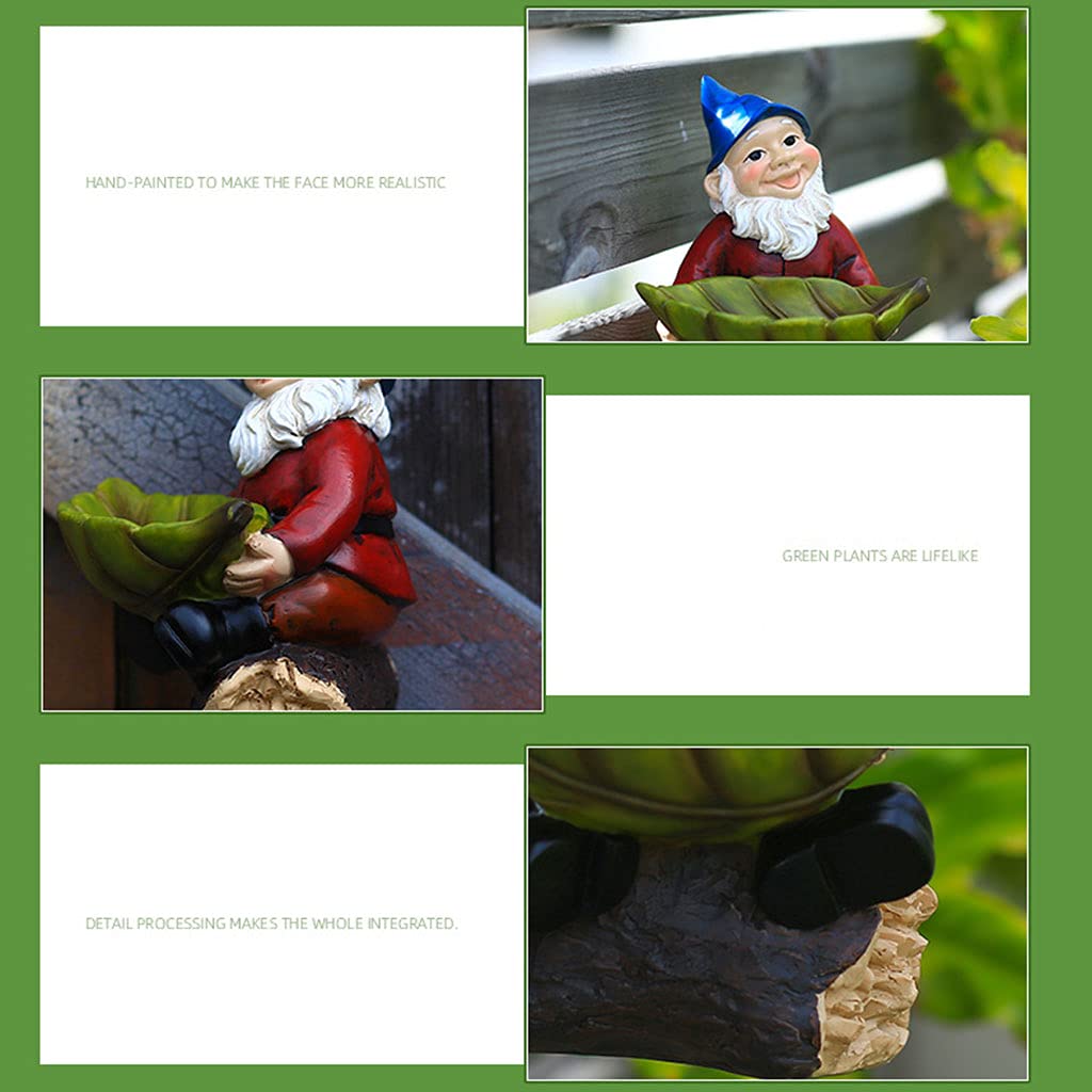 Gnome Birdfeeder Statue Garden Lawn Porch Outdoor Balcony Household Decoration Garden Gnome Statues Outdoor