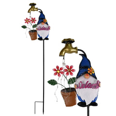 Solar Stake Lights Outdoor, Cartoon Gnome Solar Garden Stakes, Waterproof LED Landscape Lighting, Twinkling Garden Decoration, Winter Christmas Yard Lights, Backyard Walkway Lighting, Decorative Solar