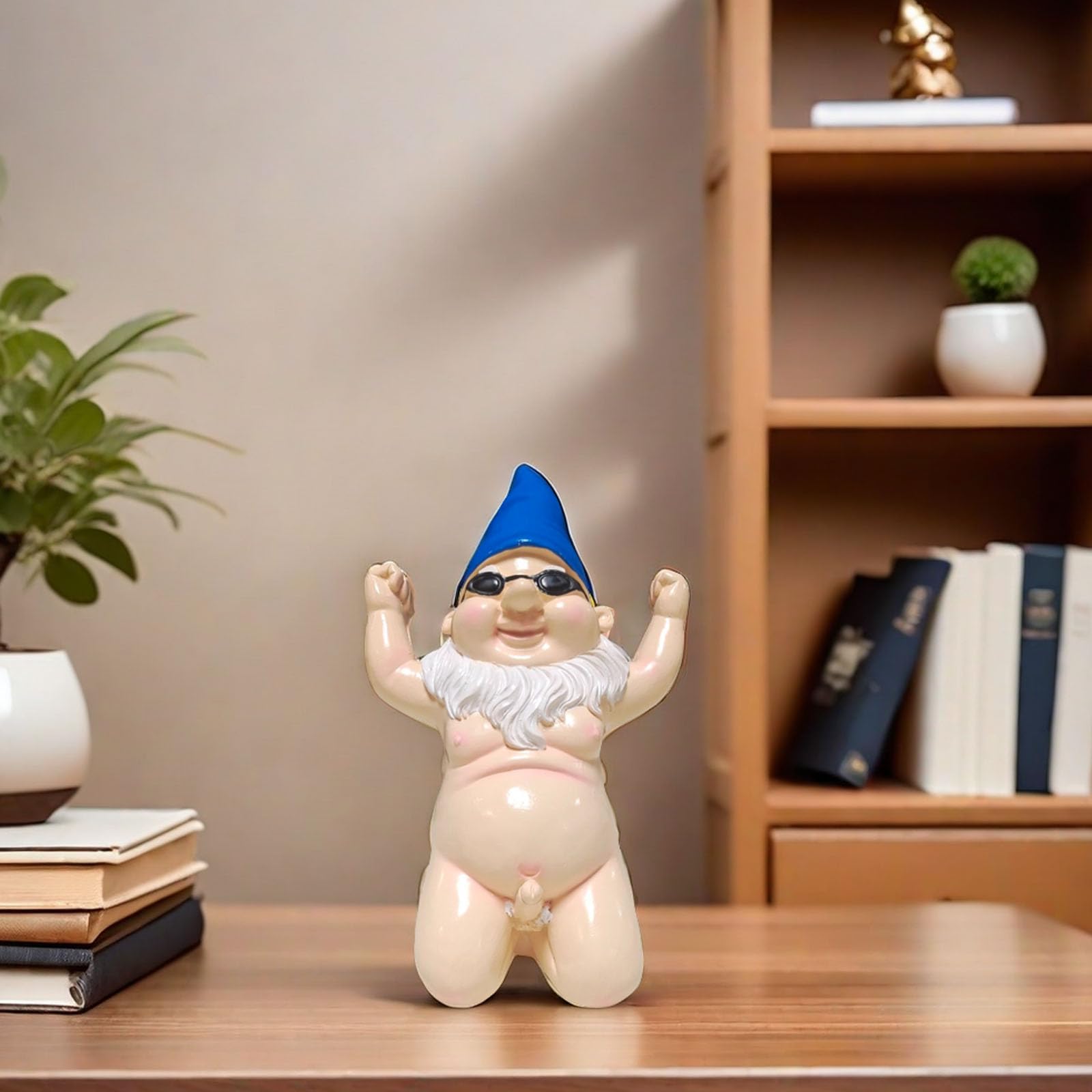 Heuvcnsr Funny Garden Gnomes Outdoor Statues,Funny Garden Gnome Outdoor Statues Naughty Sculpture Decoration for Indoor Lawn Yard.