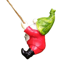 Garden Ornaments Outdoor, Climbing Garden GNOME, 5.12x3.54in Weather-Resistant Figurine Decor, Authentic Lawn Ornament, Resin Yard Statue for Patio, Ground, Yard