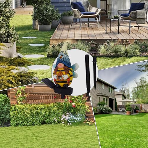 Wpsagek Solar Gnome - Solar Garden Gnome Statue Decorative Figurine Lights - Outdoor Statues Gnome Lamp, Fairy Garden Accessories for Outside Decor