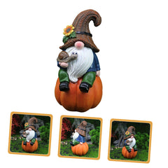 Happyyami Naughty Garden Gnome Statue Adorable Resin Sculpture for Home Patio Decor Unique Festive Ornament for Christmas Holidays Lovely Gnome Garden Decoration