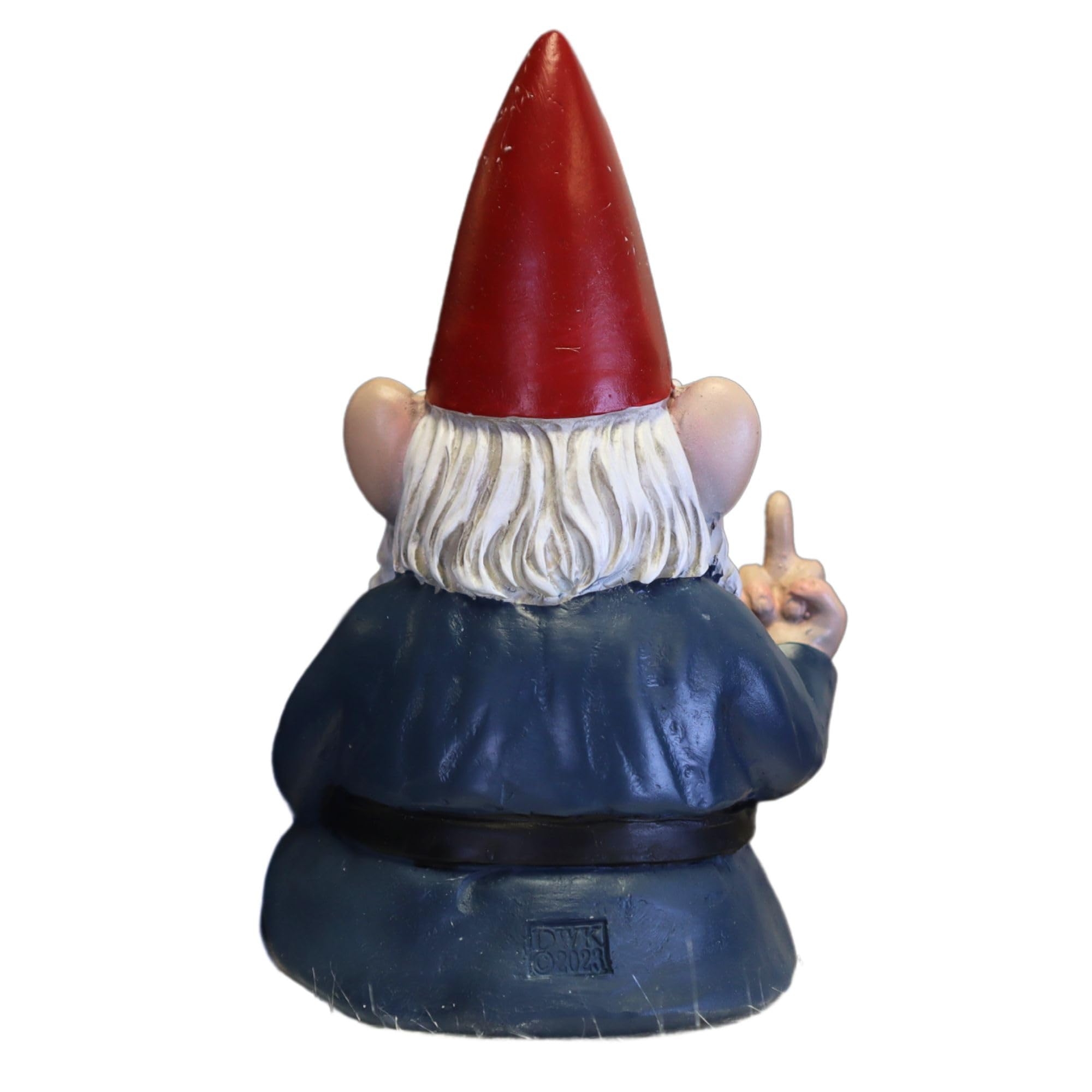 Candy Creations On Cloud 9 Grumpy Seated Garden Gnome Giving Middle Finger, Funny Angry Lawn Dwarf, Indoor or Outdoor Unique Decor