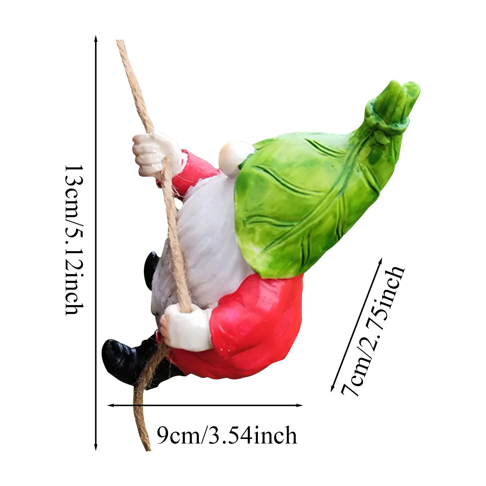 Garden Ornaments Outdoor, Climbing Garden GNOME, 5.12x3.54in Weather-Resistant Figurine Decor, Authentic Lawn Ornament, Resin Yard Statue for Patio, Ground, Yard