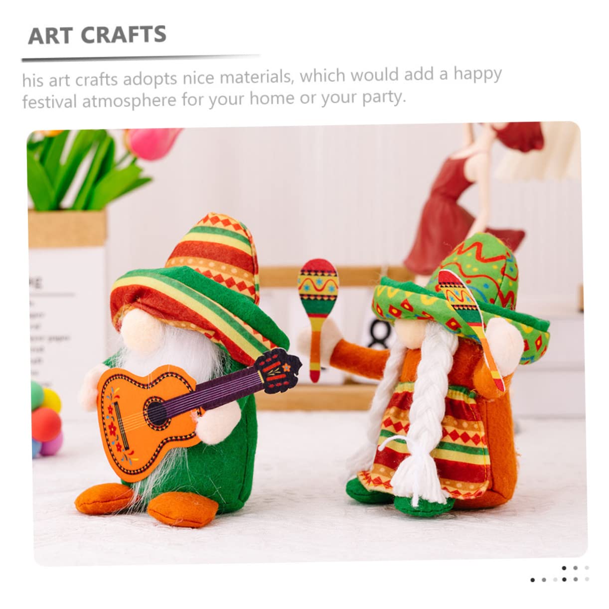 Ciieeo Carnival Gnome Doll Unique Mexican Gnome Decor for Home Decoration for Festive Celebrations and Carnival Parties Centerpiece for Tables and Shelves