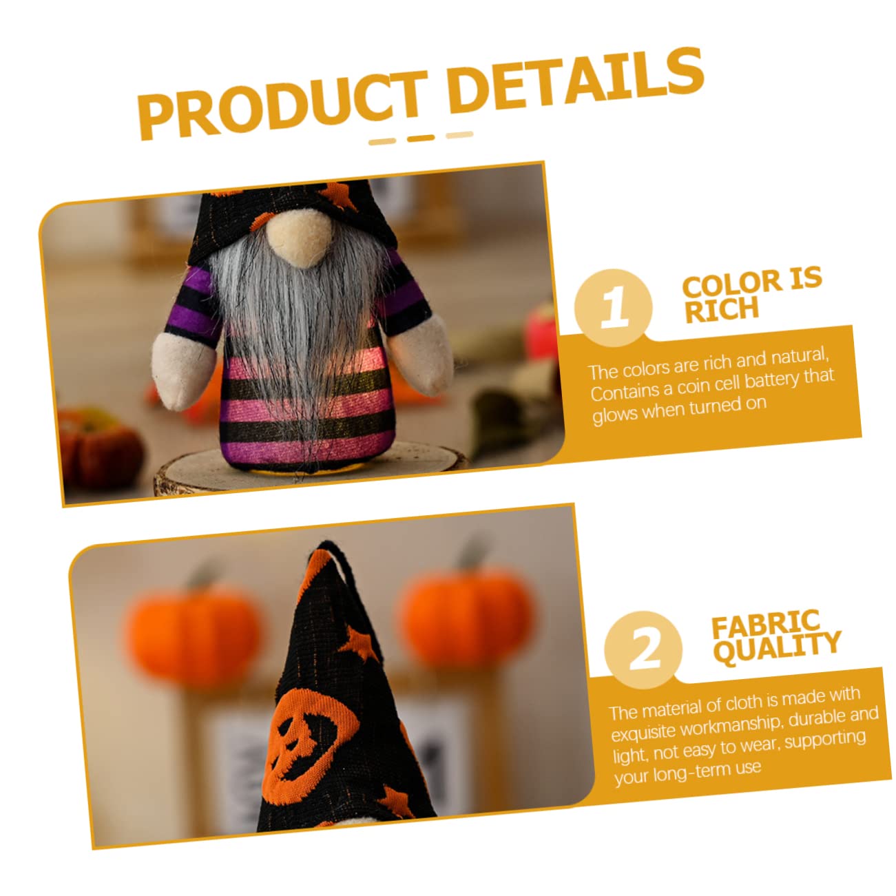 Cabilock 4pcs Halloween Gnome Ornaments Lighting Gnome Pendants Hanging Gnome Dolls Mushroom Solar Lights Elegant Home Decor