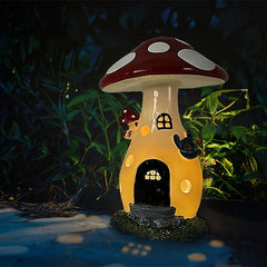 coonoe Fairy Houses for Outside - Solar Light Garden Decor, Solar Garden Decor, Waterproof Yard Mushroom Ornaments for Patio Lawn, Christmas, Birthdays, Unique Gift Ideas for Gardening Mom & Grandma