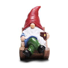 Solar Garden Gnomes Outdoor Statue with Solar Lights,Figurine Lights Solar Garden Yard Decorations Outdoor Decorations for Patio,Yard,Lawn Ornament，Mom Gift Unique Housewarming Gifts