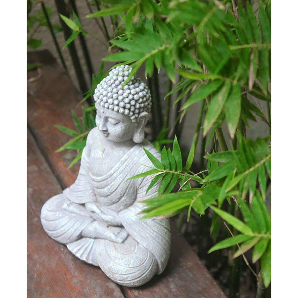 zenggp Garden Ornament Sitting Buddha Zen Outdoor Indoor Statue Resin Home Decor