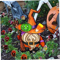 Toyvian 3Pcs Halloween Gnome Stakes Durable Acrylic Garden Signs for Outdoor Decor for Yards and Lawns Easy to Install Halloween Decorations