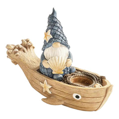 Générique GNOME Figurines, Nautical Dwarf Ornaments, Tabletop GNOME Decor with Whimsical Seaside Inspired Charm Design for Home, Bathroom, Ot Poolside Decor, 1 Piece