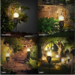 Tremdwoto Solar Lights Outdoor for Garden Gifts, Garden Ornaments Fairy Solar Lights, Moon Solar Lights Garden Stake Light Solar Powered LED Lights Decor for Patio,Balcony [Energy Class A++]