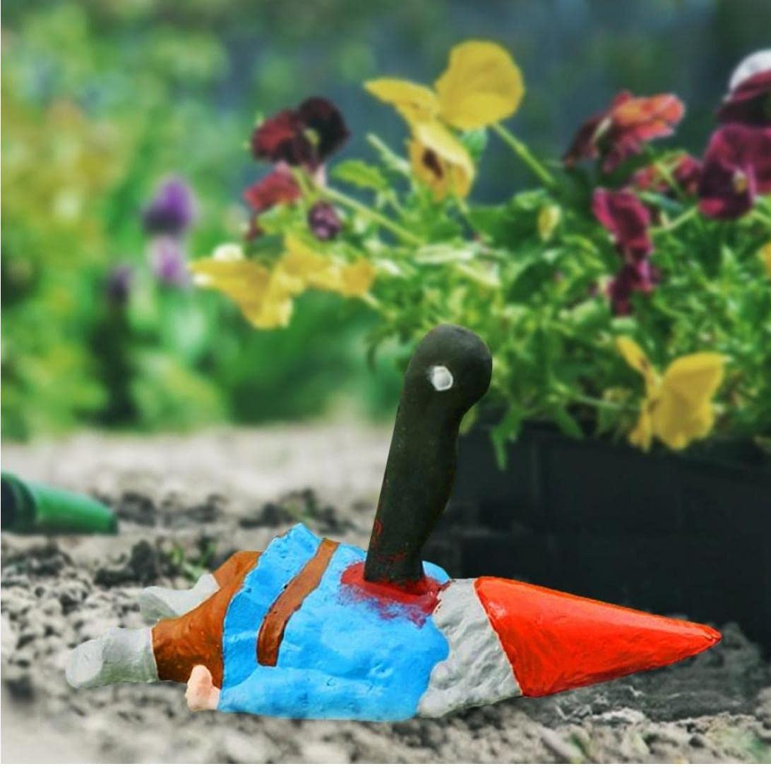 PiniceCore Dwarf Gnome Statue Attractive Dwarf Zombie Sculpture Ornament Decoration for Garden Decoration Craft