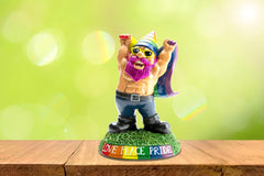BigMouth Inc. Pride Garden Gnome 9 inch - Funny Outdoor Gnomes - Weather-Proof Lawn Gnome, Yard Gnome, Porch Gnome - Novelty Gnome Statue for Garden Gnome Decor - Funny Gag Gift, Cute Garden Gift