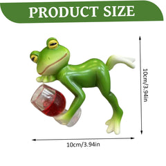DAGLLGEW Garden Ornaments Outdoor Frog Statue Resin Frog Decor Hanging Plant Decorations for Flower Pot Patio Yard Lawn Ornament Garden Gnomes