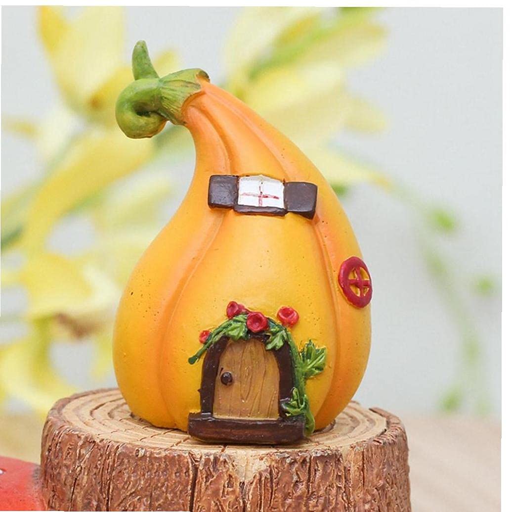 Zonster Garden Ornaments Outdoor, Fairy House Garden Statue, Resin Pumpkin Ornament for Lawn Decorations Gift