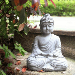 zenggp Garden Ornament Sitting Buddha Zen Outdoor Indoor Statue Resin Home Decor