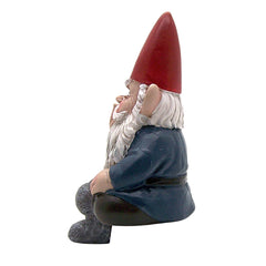 Angry Garden Gnome with Middle Finger, Shelf Sitting Figurine, Naughty Décor, Funny Gift, 7.15 Inches