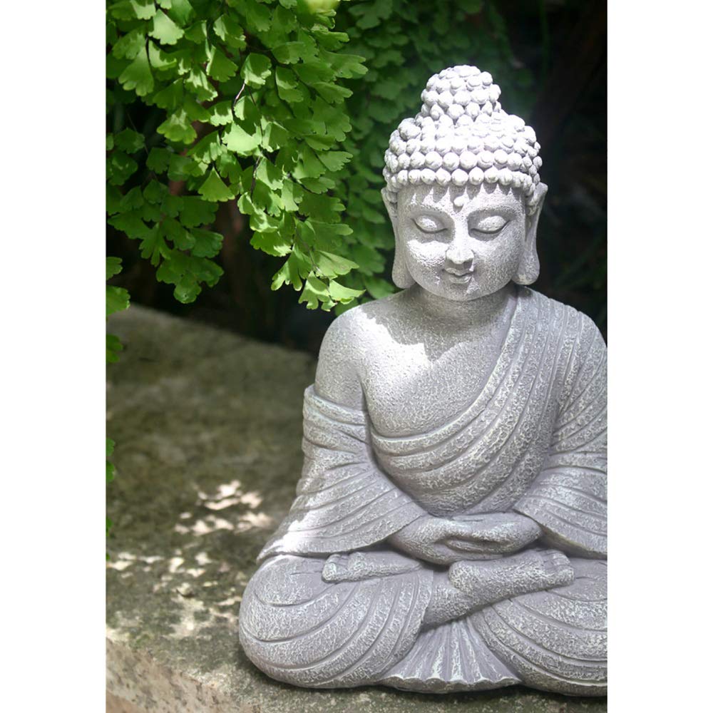 zenggp Garden Ornament Sitting Buddha Zen Outdoor Indoor Statue Resin Home Decor
