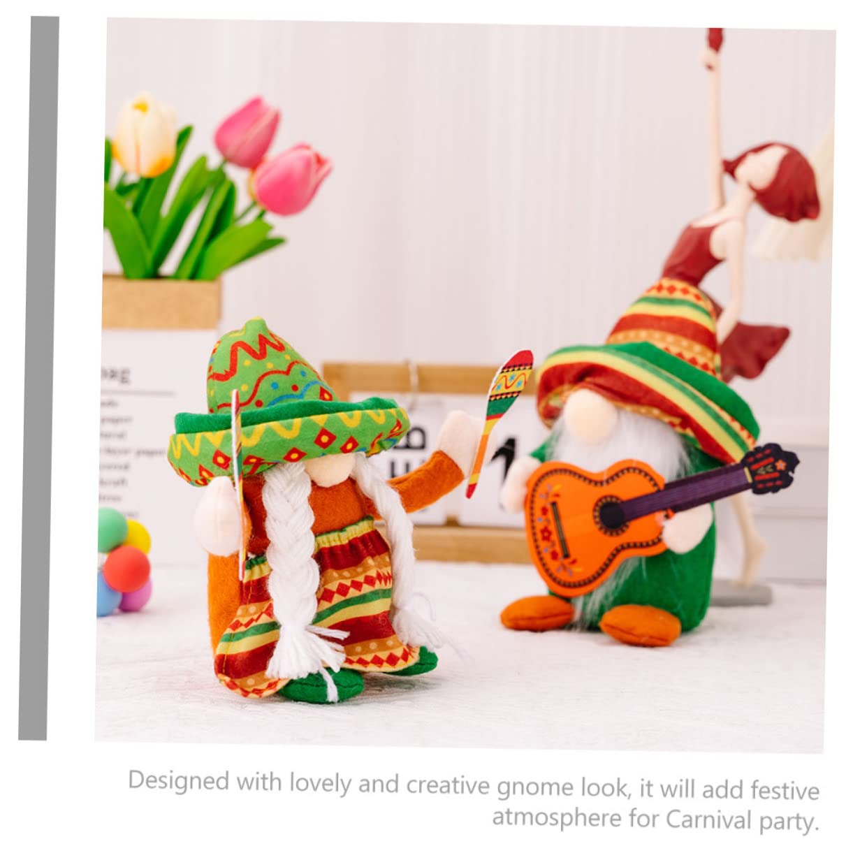 Ciieeo Carnival Gnome Doll Unique Mexican Gnome Decor for Home Decoration for Festive Celebrations and Carnival Parties Centerpiece for Tables and Shelves