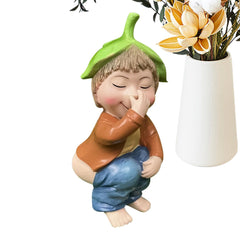 Pooping Garden Gnome,Hilarious Lawn Decoration - Naughty Funny Outdoor Statue, Pooping Peeing Gnome Statue, Naughty Funny Toilet Gnome Statue for Home, Garden