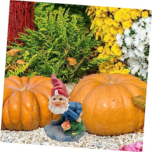 BESPORTBLE Water Decoration Resin Gnome Pipe Extender Gutter Ornament Cover for Garden