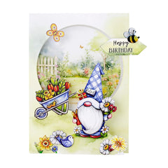 Katy Sue Garden Gnomes Die-Cut Pop-Up Card Making Kit for Adults. Makes 12 Cards & Contains Gnome or Gonk Die-Cut Decoupage Paper Sheets, Supports, Envelopes & Foam Pads for Card Making Supplies