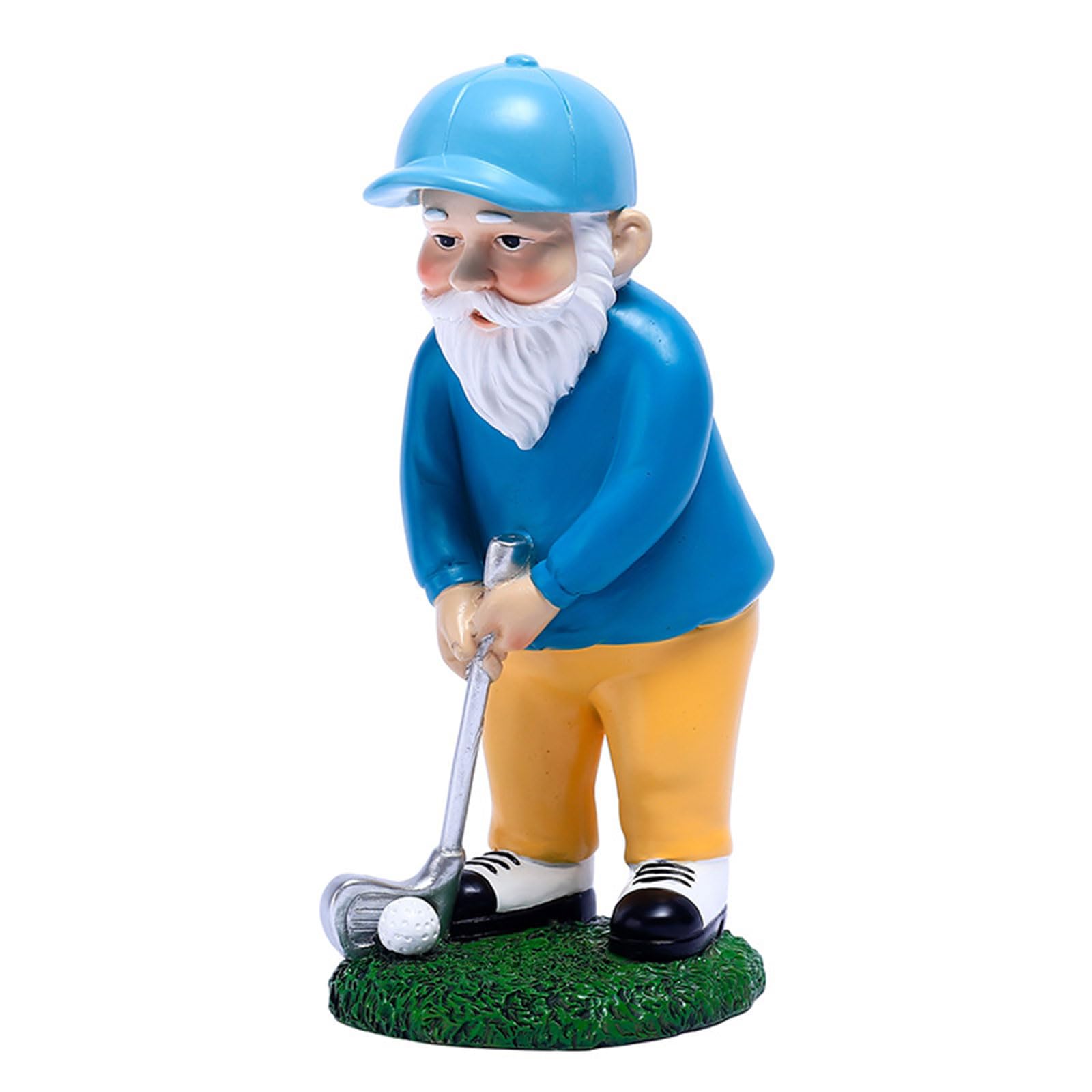 Golfing Gnomes Statue Resin Garden Gnomes Statue Funny Outdoor Gnomes Figurine Patio Yard Spring Decorations Garden Gnomes
