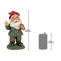 Design Toscano QL1530771 Foul Finger Tipsy Tim Gnome, Full Color Realistic