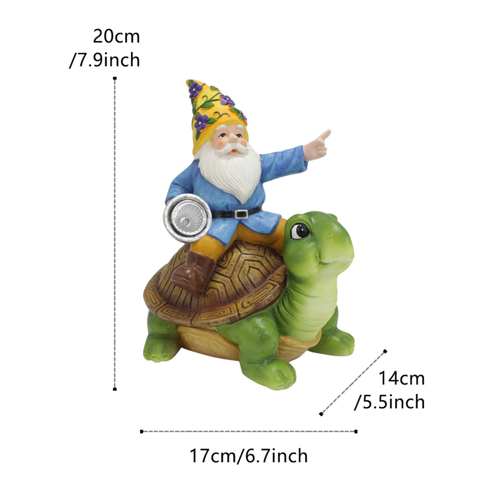Qyljeiwred Solar Turtles for Outdoors | Solar Turtle Figurine Light with Gnome - Waterproof Tortoise Sculpture for Outdoor Courtyard Poolside Patio Garden Decoration