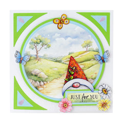 Katy Sue Garden Gnomes Die-Cut Pop-Up Card Making Kit for Adults. Makes 12 Cards & Contains Gnome or Gonk Die-Cut Decoupage Paper Sheets, Supports, Envelopes & Foam Pads for Card Making Supplies