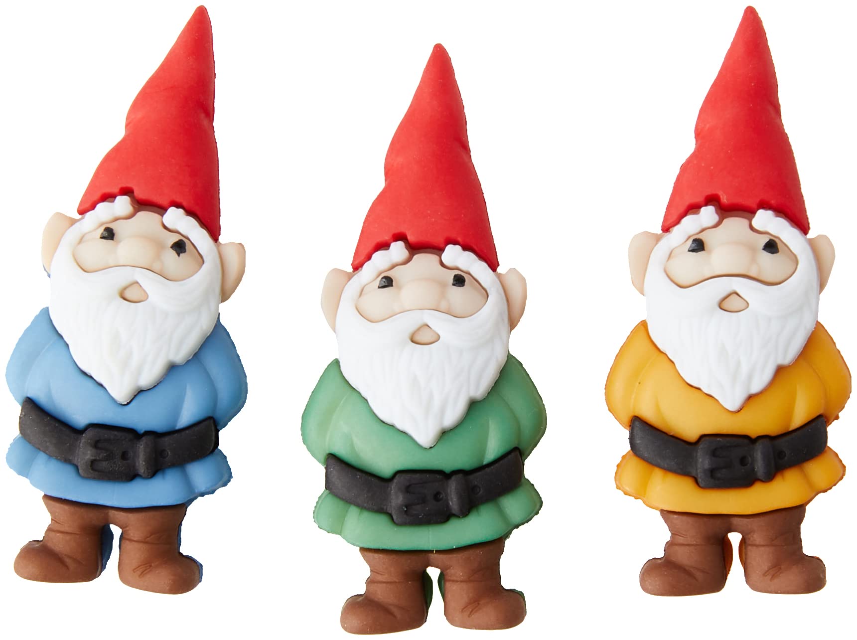 Dress it Up Button Garden Gnomes 39 x 16 mm 3 pcs. Multicolour, Multi-Colour, 10 x 8 x 1 cm