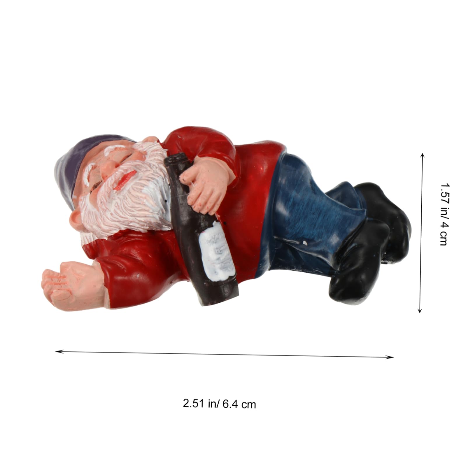 Toyvian 1Pc Dwarf Shaped Garden Ornament Funny Resin Gnome Figurine for Outdoor Decoration for Lawn Home Decor Durable and Weather Resistant Garden Fairy Statues