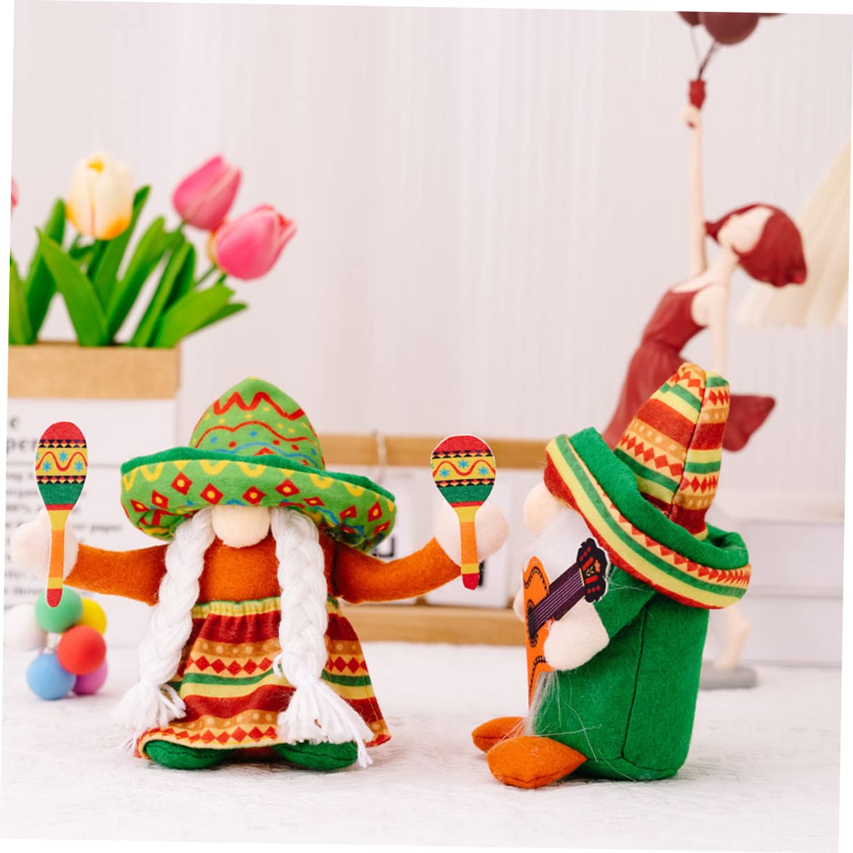 Ciieeo Carnival Gnome Doll Unique Mexican Gnome Decor for Home Decoration for Festive Celebrations and Carnival Parties Centerpiece for Tables and Shelves