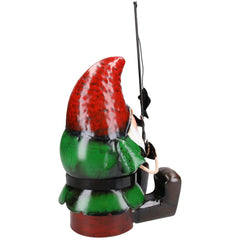 AB Tools Hand Painted Metal Garden Gnome Fishing Gift Ornament 20x18x39.5cm