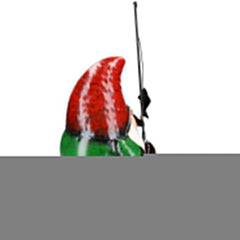 AB Tools Hand Painted Metal Garden Gnome Fishing Gift Ornament 20x18x39.5cm