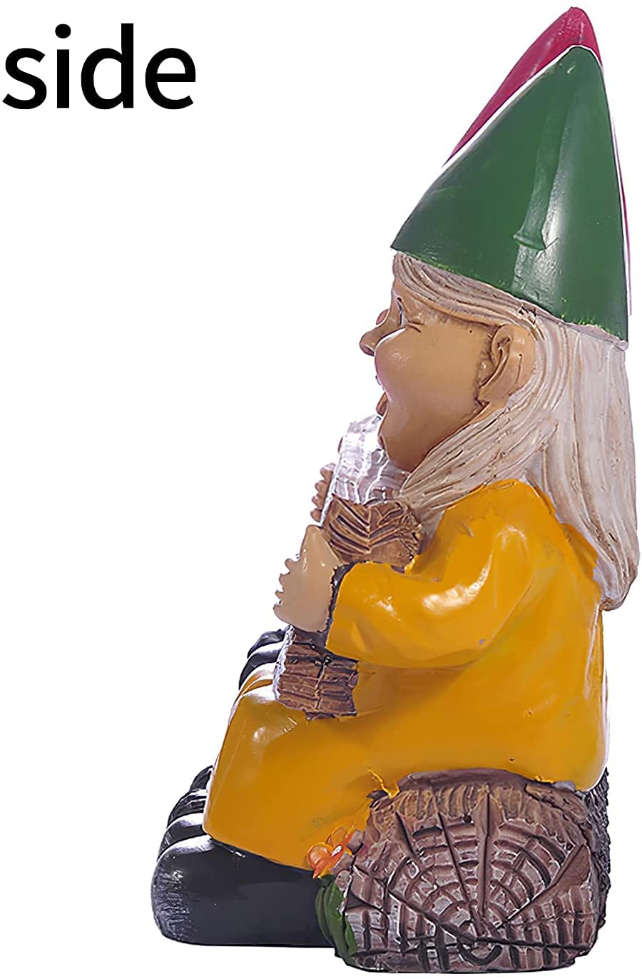Abbcoert Gnomes Garden Decorations Grow Old with Me Whimsical Mr and Mrs Gnome Hobbit Couple Sitting On Garden Log Statue Indoor Outdoor Garden Statuesfor Patio Garden Lawn Home Decor