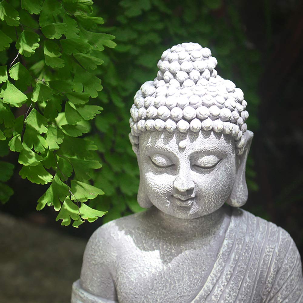 zenggp Garden Ornament Sitting Buddha Zen Outdoor Indoor Statue Resin Home Decor