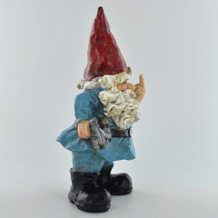 Gnome- Middle Finger Garden Ornament Home Decor Joke Present Novelty Gift Fantasy Figure Comical Elf H18.5cm