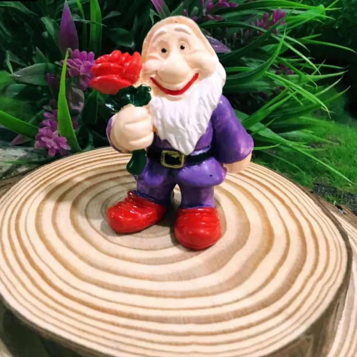 14PCS Garden Gnome Fairy Garden Gnome Statue Mini Dwarf Elf Resin Sculpture Potted Micro Landscape